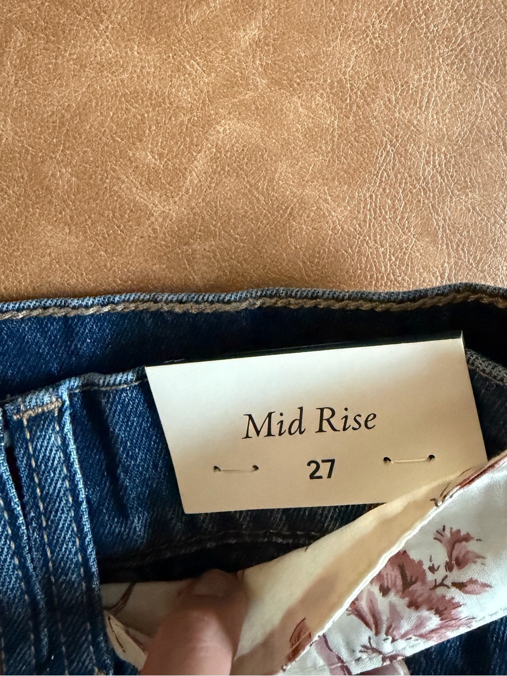 NWT Abercrombie Mid Rise Belted Scarf Denim Mini Skirt size 27 - Picture 7 of 10
